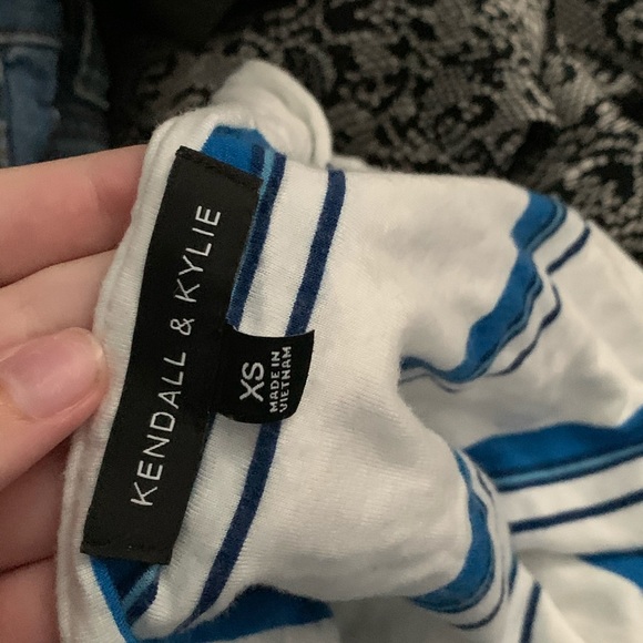 white and blue striped tank top - Picture 3 of 4